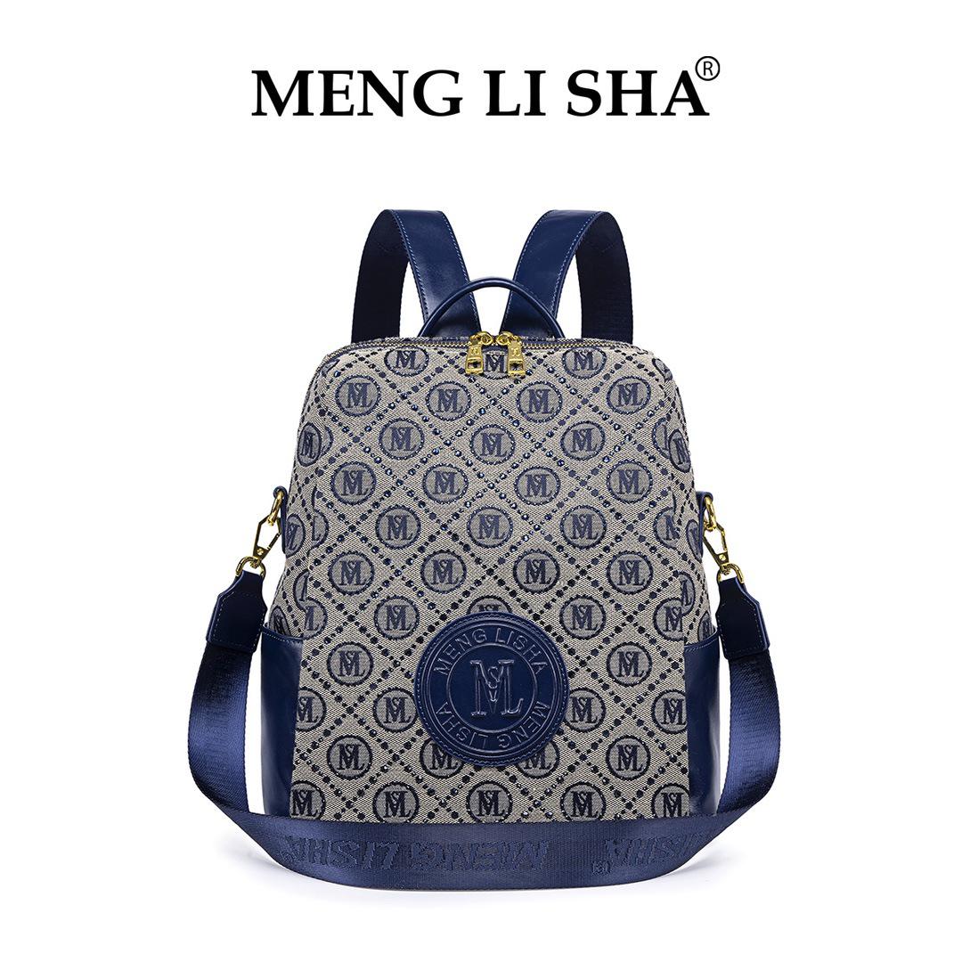 

2025 Trendy Retro Travel Backpack: Versatile Crossbody, Shoulder, and Handbag with Large Capacity синій