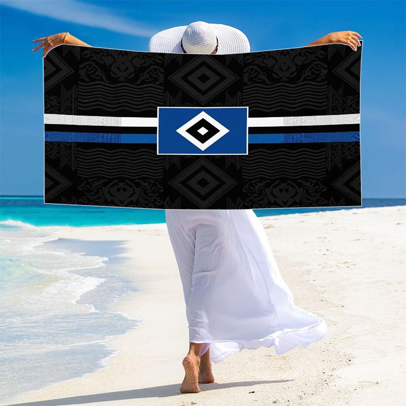 Hamburger Sv Print Beach Towel, Large Soft Quick Dry Towel for Beach Camping Swimming