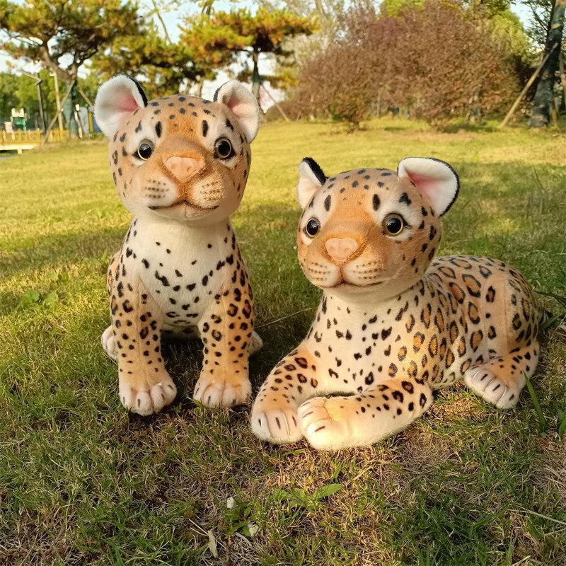 Leopard Doll Small Leopard Spotted Snow Leopard Plush Toy Children's Zoo Doll Ornaments for daily use