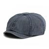 Denim Osmihranný klobouk pánský Britský baret Duck Tongue Painter Hat Retro Newsboy Hat