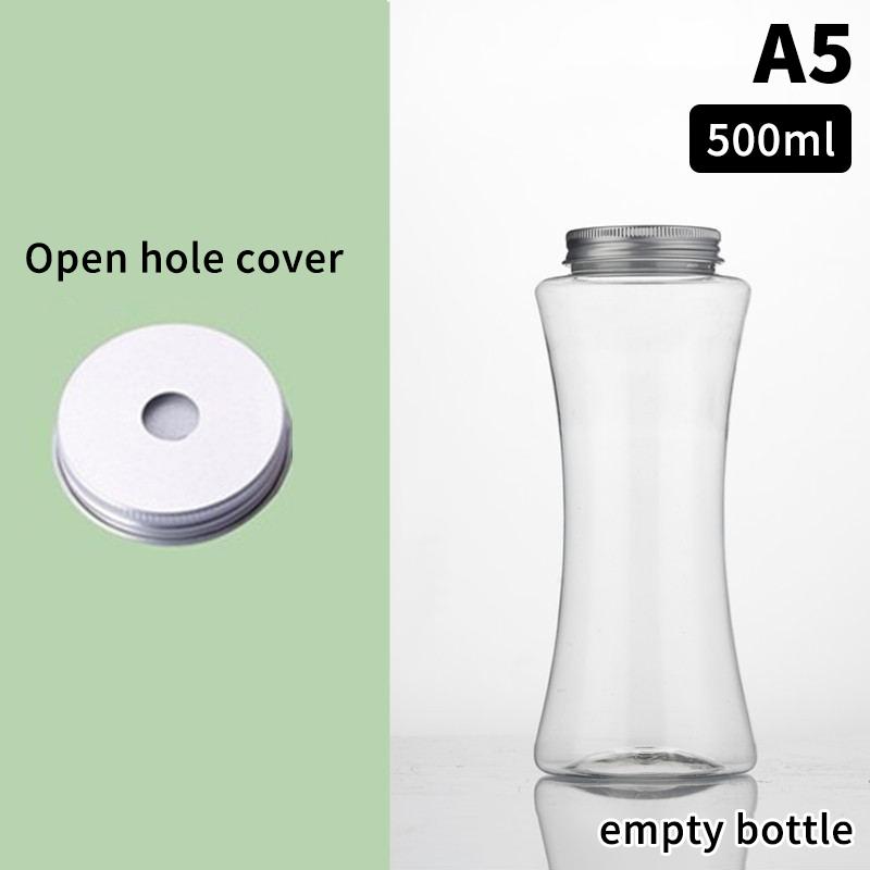 400/500Ml Portable Fruit Juice Cold Brewed Tea Bottle Transparent Plastic Beverage Bottle Disposable Milk Tea Bottle