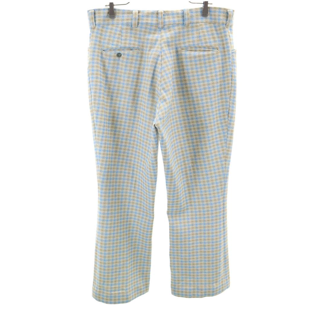 70er Vintage Karomuster Hose beige Herren Gebraucht