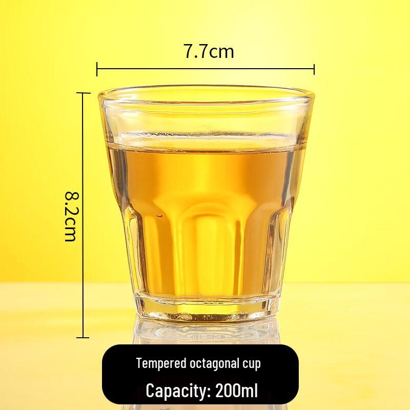 ZISIZ Octagonal Tempered Glass Wine Glass