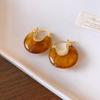 New Resin Geometric Ear Buckle Personalized Fashion Retro Trend Versatile Earrings Niche High-end Earrings