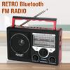 Retro Bluetooth tragbarer Multiband-Radioempfänger FM-Radio SW Kurzwellen-Plug-in-Karte U-Disk MP3-Player
