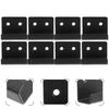 8Pcs Tile Hanger Mirror Bracket Heavy Duty Wall Mount Adjustable Black Corner Brackets for Frameless Mirror Furniture Bathroom