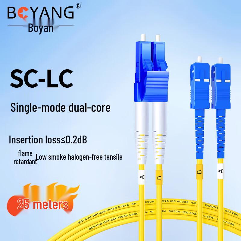Boyang Telecom-Grade Single-Mode Fiber Optic Patch Cord