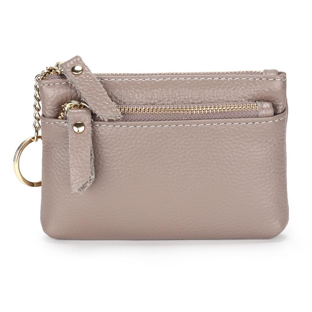 

Маленькие кошельки из коровьей кожи на молнии, много отделений для карт, кошелек для монет из ПУ, ретро женский короткий кошелек, на каждый день серый