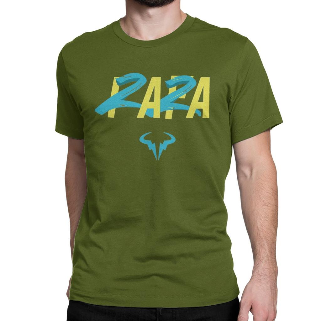 RN Rafa Tennisspieler Logo T-Shirts Herren Damen 100% Baumwolle T-Shirts Rundhals Rafael Nadal T-Shirt Kurzarm Kleidung Bedruckt