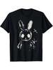 A Comfortable Patterned T-shirt Featuring a Cute Yet Creepy Rabbit Design, Perfect for Alternative G