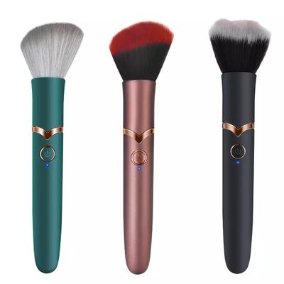 Brocha Difuminadora de Maquillaje Vibratoria con 10 Frecuencias de Vibración para Maquillaje Rápido Aplicador Eléctrico de Borla de Maquillaje