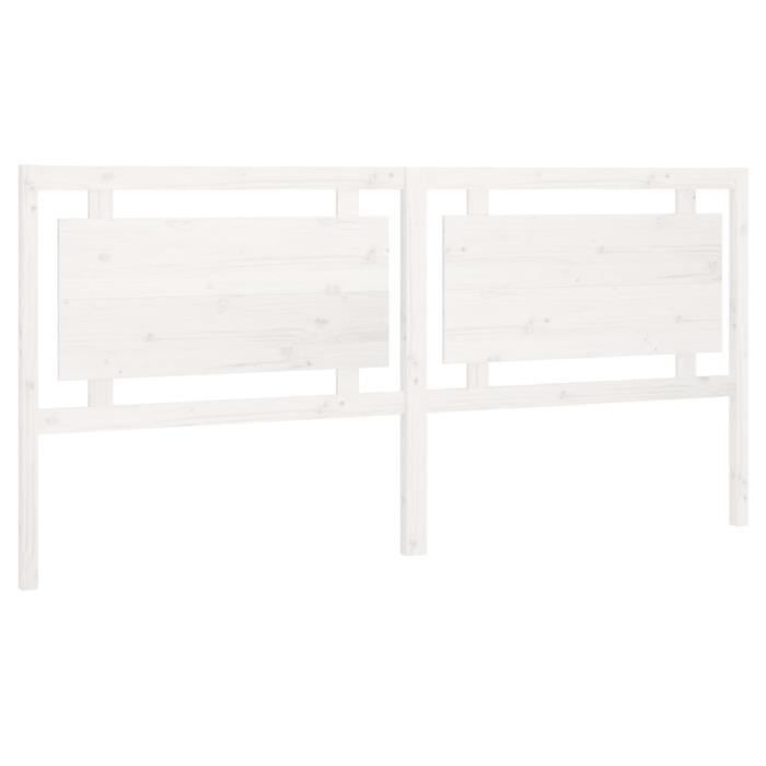 VidaXL Headboard White 205.5x4x100 Cm Solid Pine Wood 817961