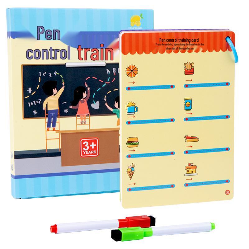 Kids' Educational Learning Pen Control Book: Reusable Kindergarten Practice for Basic Writing Skills