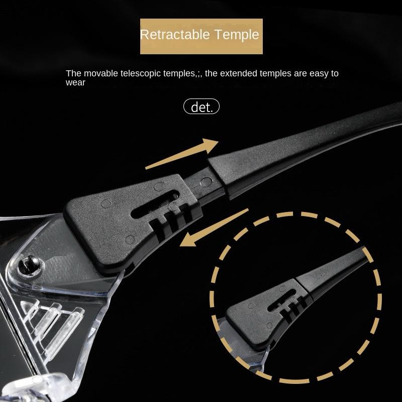 Telescopic Leg Goggles Chemical Laboratory Work Glasses Splash Proof and Dust-proof Labor Protection Goggles Anti Fog Eyewear