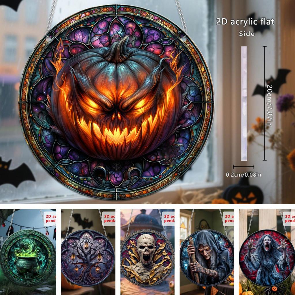 Halloween Decorative Pendant Window Sun Capture Decoration, As A Gift Decorative Pendant, Festive Atmosphere Pendant