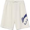 Li Ning Sports Fashion Series Logo Letter Mid Waist Comfortable Breathable Loose Five Point Casual Shorts Men Shorts Cloud-White AKSU911-2