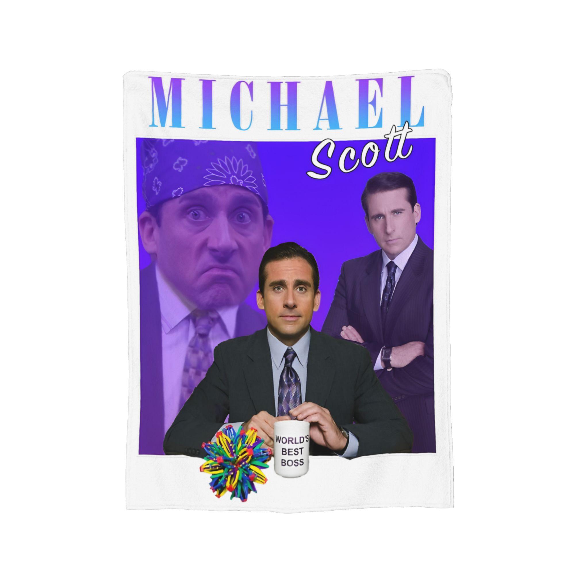 Пледы Майкл Скотт Флис Всесезонные Шоу «Офис» Многофункциональный Легкий Плед для Дома Спальни Покрывало 30x40in