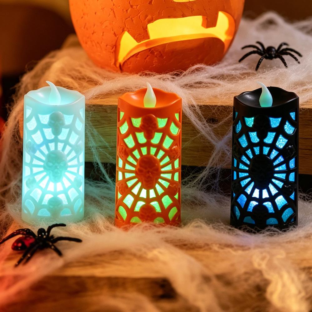 LED Halloween Pumpkin Lantern Candle Lamp – Decorative Night Light Ornament