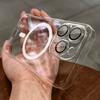 Ultra Thin Transparent For Magsafe Wireless Charge Magnetic Case for iPhone 16 15 14 Plus 13 12 11 Pro Max Hard Shockproof Cover