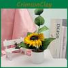 Sunflower Green Simulated Plant Bonsai For Indoor And Decoration Outdoor