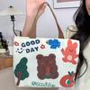 Canvas Tote Bag Cute Storage Bag Large Capacity Mini Handbags Portable Cartoon Print Lunch Bag