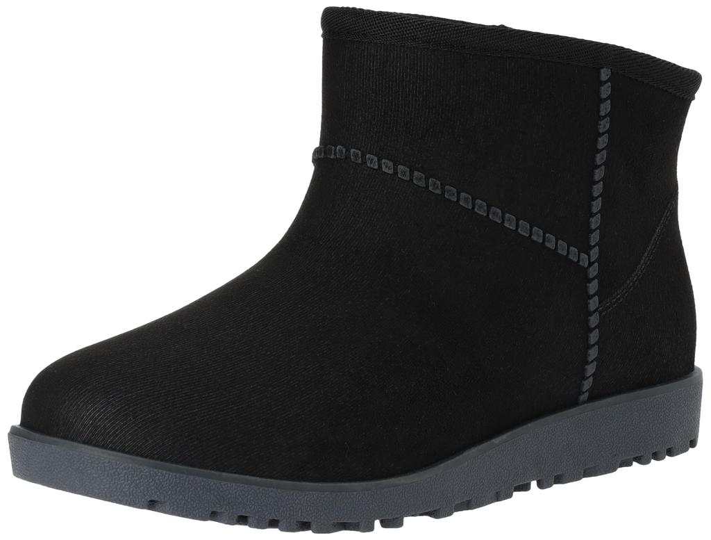 Okamoto Waterproof Warm Mouton-Style Rain Boots, US.RUBBER CRI-6122, Black