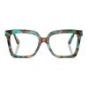MICHAEL KORS Full rim design acetate square optical frame women's cyan