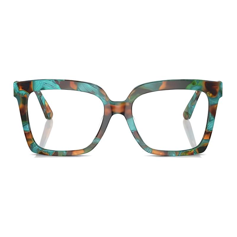 MICHAEL KORS Full rim design acetate square optical frame women's cyan