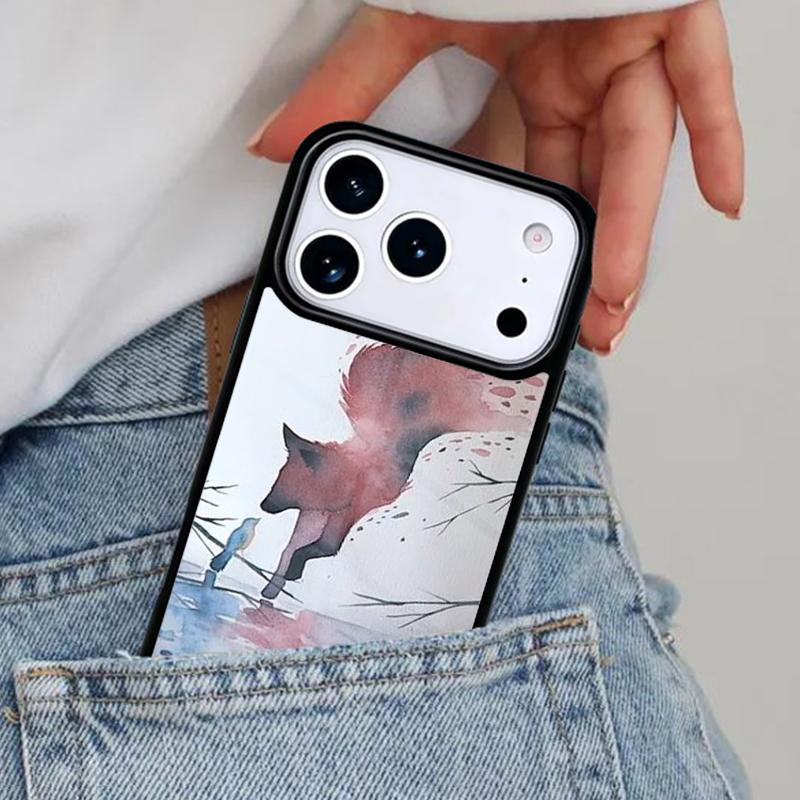 Schattig Dier Vossen zachte Telefoonhoesje voor iPhone 16e 15 14 13 12 17 Pro Max Plus Air 17pro Cover Coque