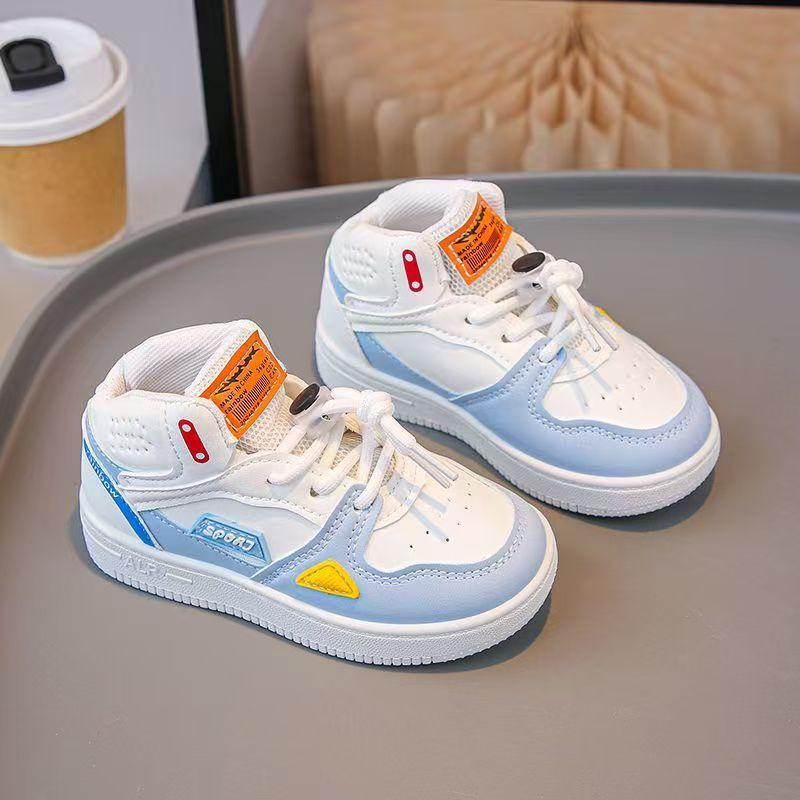 Small and medium-sized children's high-top basketball running shoes 2025 spring and autumn new boys and girls children's sports shoes casual soft-sole