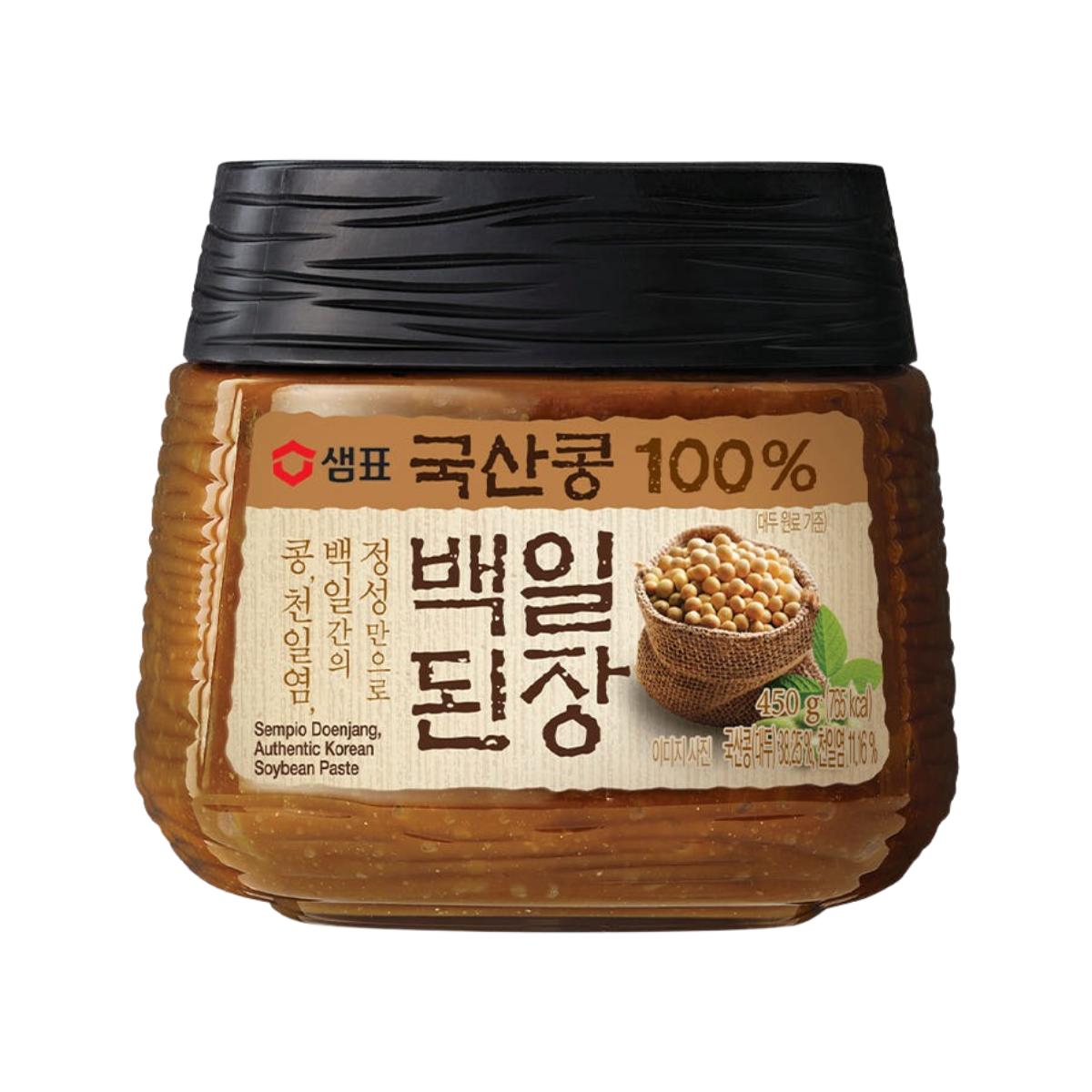 Sempio Pâte de Soja Fermentée 100 Jours Origine Nationale Riche en Umami Doenjang 450g 1 Bouteille black