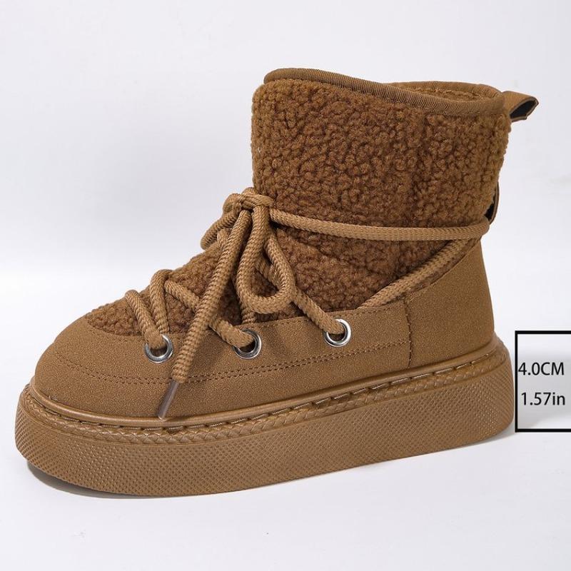 Large size snow boots for women's autumn and winter new velvet thickened warm snow boots for women