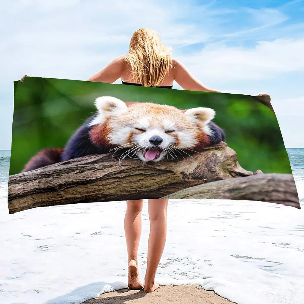 Animal Print Beach Towel Microfiber Quick Dry Sand Free Towel Travel Beach Towels Lightweight Beach Towel Pool Gym Travel Gift