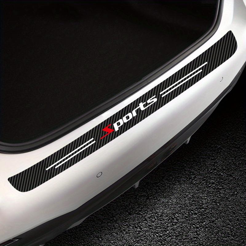 Car Rear Bumper Protective Sticker, Carbon Fiber Material, Scratch-resistant and Dirt-resistant Decorative Strip, Car Modification Parts.