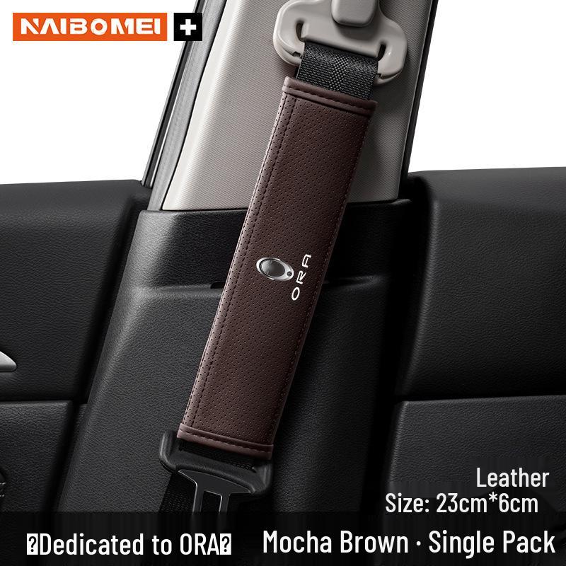 ORA Good Cat Car Seat Belt Shoulder Pad Protector for Lightning, Ballet, Black, and White Cat Models - Interior Accessory.