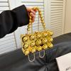 Acrylic bag women's 2025 new European and American fashion glossy shoulder bag ins personalized trend messenger box bag