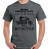 Biker T-Shirt With A Motorcycle Mens Funny Bike Never Underestimate An Old Man