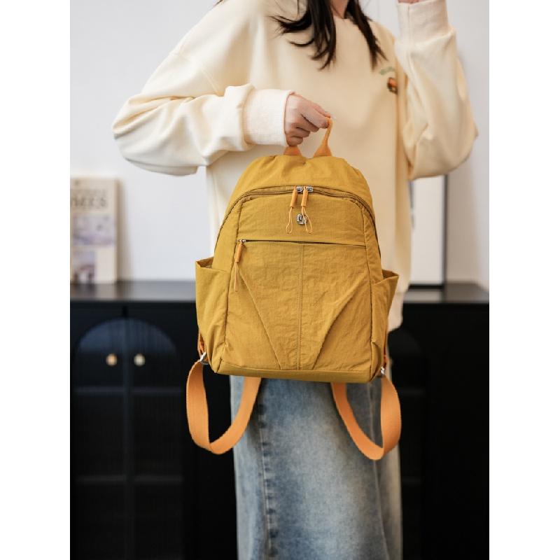 High Quality New Nylon Women Backpack Female Travel Bag Backpacks Schoolbag for Teenage Girls Solid Color Bookbag