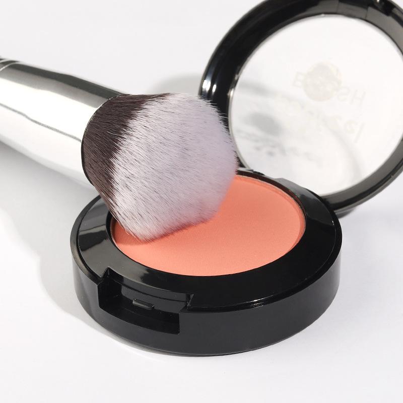 Single round head loose powder brush contour brush soft fiber hair makeup brush non-marking foundation brush beauty tool