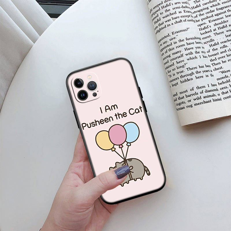 

JO46 Pusheens Cat Phone Case for Samsung Note 20 10 S25 Plus Ultra Lite A51 A52 A53 A71 A72 A73 A82 M20 M30 M21 M31 M51 A11 A70 A56 A26 A36 Samsung A11 Темно-синій