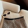 Women's High-Waist Polka Dot Woolen Pleated A-line Short Skirt for Autumn/Winter