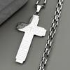 Christian Bible Jesus Cross Chain Necklace Stainless Steel Pendant Necklaces for Women Men Religious Prayer Amulet Jewelry Gift
