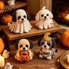 Bastelsets für Teenager und Erwachsene Halloween Hund Perlenkunst-Set DIY 4 Perlen-Hundewelpenfiguren 3D-Projekt Bastelset Teenager Feiertagsdekoration Handgemacht