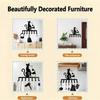 Modern Cat Silhouette Key Holder 7 Hook Wall Mounted Iron Organizer Space Saving Entryway Bedroom Gift for Cat Lovers