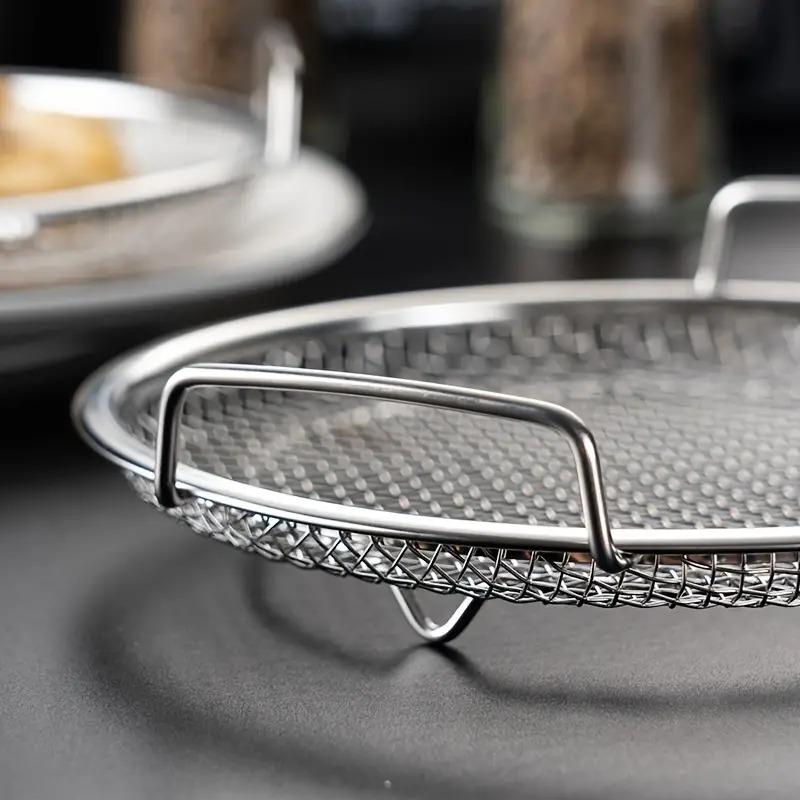 Stainless Steel Mesh Filter Frying Cooking Tools with Grill Tongs Oil Drain Filter French Fries Fried Chicken Kitchen Essentials
