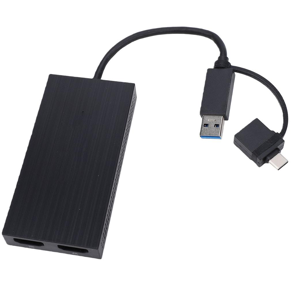 USB 3.0 Or USB C To Dual HD Splitter 2 In 1 USB To HD Output Adapter Support 4K 2K Extended Display for PC Laptop