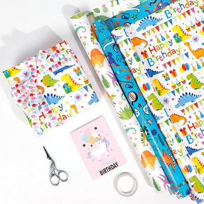 Cross-border Cartoon Dinosaur Gift Wrapping Paper for Children's Day & Birthdays