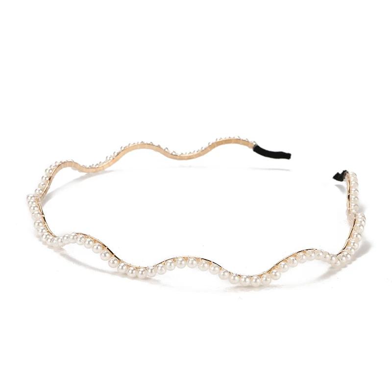 Neues Perlen-Haarband Damenmode Einfaches Rutschfestes Stirnband Elastisches Make-up Waschgesicht Reif Haarband Mädchen Haarschmuck