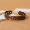 Vintage Red Copper Magnetic Bracelet & Ring Set for Men and Women