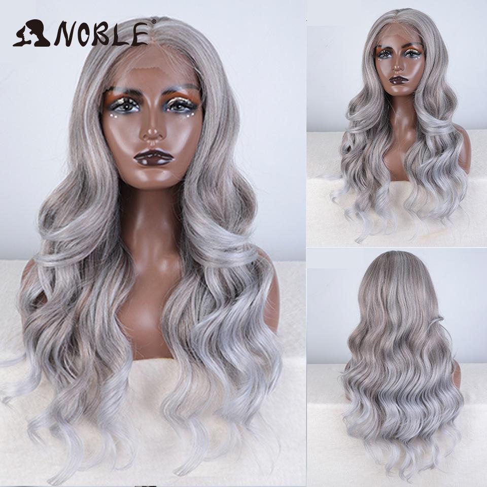 Noble Synthetic Lace Front Wig 28“ Highlight Honey Brown Body Wave Wig Cosplay Wigs For Women Wig Lace Front Wig Synthetic